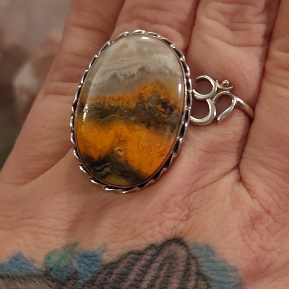 Bumblebee Jasper Ring Size 6.25 - Picture 2 of 7